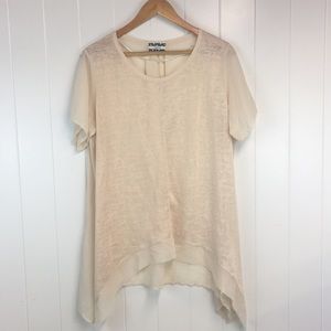 Comme Toi Sheer and Knitted Tee ❤️